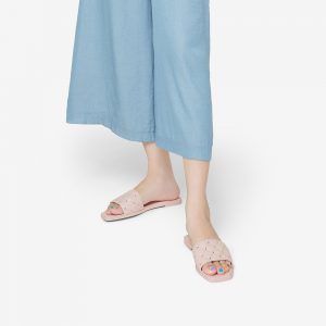 Dép quai ngang chần bông