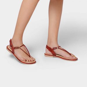 Giày xăng đan da rắn đế bệt SD03037