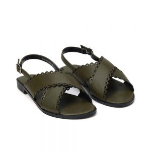 Giày xăng đan đế bệt quai lượn sóng SD01083