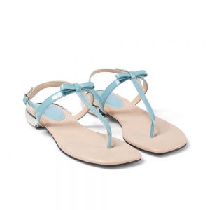 Giày xăng đan đế bệt quai mảnh phối nơ SD01087