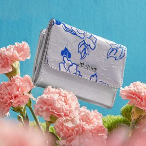 Ví vuông cầm tay hoạ tiết dệt gấm "Ngẫu Hứng Thời Gian" - VI105